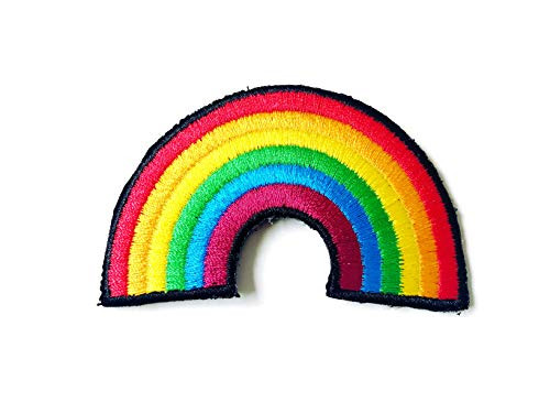 Gay Pride Lesbian Rainbow Flag Retro Love LGBT Logo Embroidered Sew on Iron on Patch for Backpacks Jeans Clothing etc.