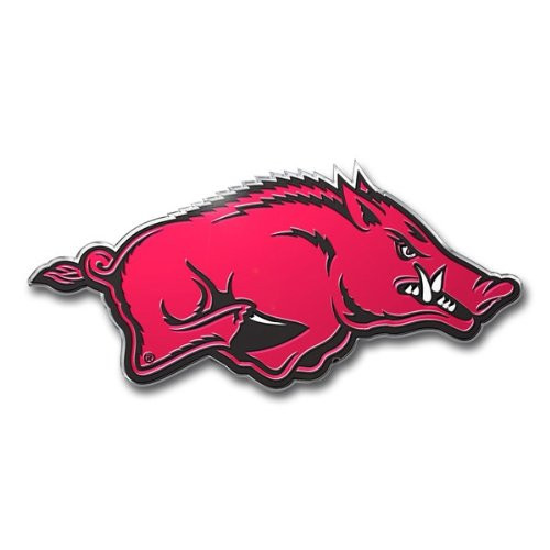 FANMATS University of Arkansas Heavy Duty Aluminum Color Emblem