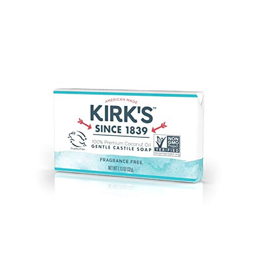 Kirk's Original Coco Castile Soap Fragrance Free 4 oz, Pack 18