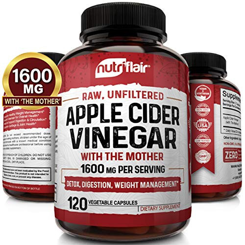 Apple Cider Vinegar Capsules with Mother 1600mg - 120 Vegan ACV Pills - Best Supplement for Healthy Weight Loss, Diet, Keto, Digestion, Detox, Immune - Powerful Cleanser & Appetite Suppressant Non-GMO Apple Cider Vinegar Capsules with Mother 1600mg - 120 Vegan ACV Pills - Best Supplement for Healthy Weight Loss, Diet, Keto, Digestion, Detox, Immune - Powerful Cleanser & Appetite Suppressant Non-GMO