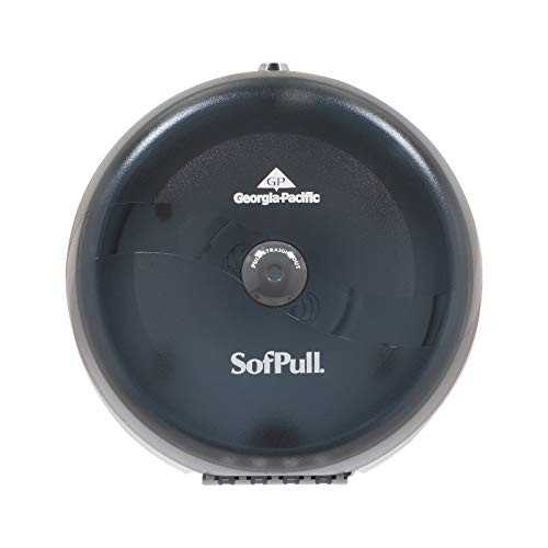 Sofpull Centerpull Toilet Paper Dispenser by GP PRO (Georgia-Pacific), Translucent Smoke, 56501, 10.500" W x 6.750" D x 10.500" H