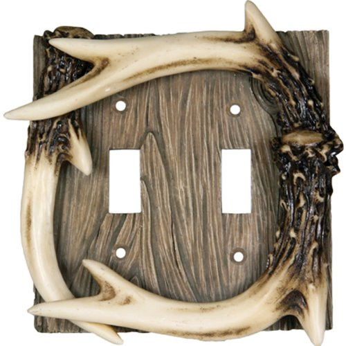 River's Edge 552 Switch Plate Cover Double - Antler