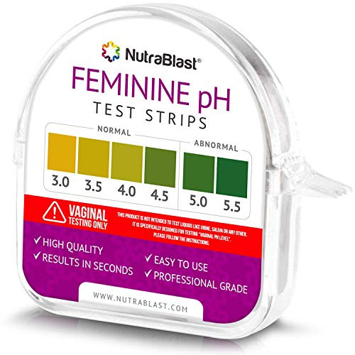 Nutrablast Feminine pH Test Strips 3.0-5.5 | Monitor Intimate Health & Prevent Infections | Easy to Use & Accurate Womens Acidity & Alkalinity Balance pH Level Tester Kit (100 Tests Roll)