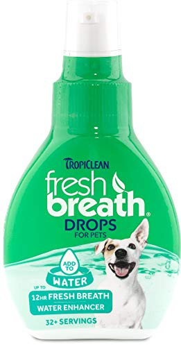 Fresh Breath by TropiClean Oral Care Drops for Dogs, 2oz - Made in USA