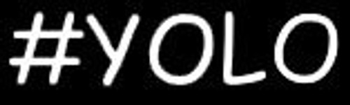 LLI #YOLO Decal Vinyl Sticker | Cars Trucks Vans Walls Laptop White | 5.5 x 1.5 in | LLI738