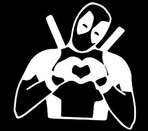 LLI Deadpool Love | Decal Vinyl Sticker | Cars Trucks Vans Walls Laptop | White |5.5 x 5.3 in | LLI925 LLI Deadpool Love | Decal Vinyl Sticker | Cars Trucks Vans Walls Laptop | White |5.5 x 5.3 in | LLI925