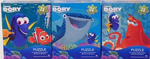 Disney Finding Dory Puzzles - 3 Individually Boxed 24-Piece Puzzles (3 - Pack)