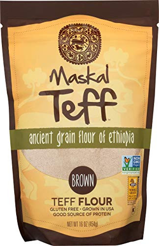 Maskal Teff Brown Teff Flour, 16 Ounce