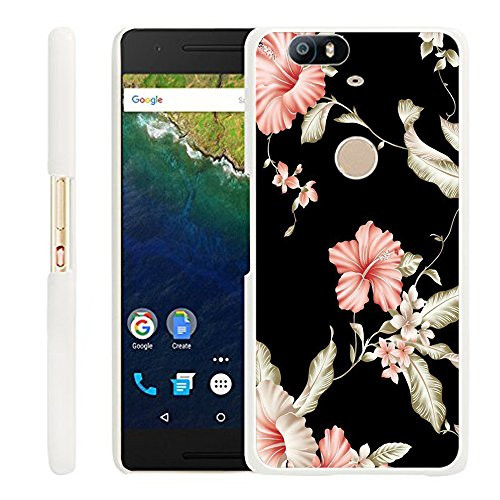 Huawei Nexus 6P Case Rose,Gifun Slim White Hard Back Case for Huawei Google Nexus 6P - Pink Rose Case