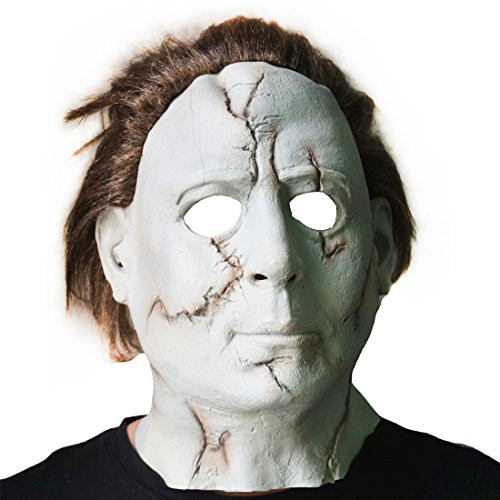 Hongzhi Craft Halloween Movie Michael Myers Mask with Wig Adult