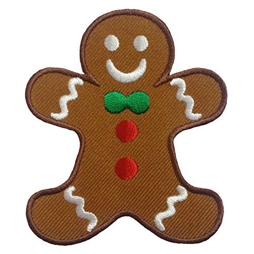 Gingerbread Cute Sew on or Iron on Patches Embroidered Applique Craft Accessory for Decorate Your Clothes Jeans Tshirt Jacket Pant Bag Backpack Hat