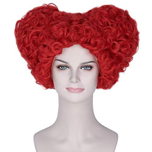 Yan Dream Female Synthetic Prestyled Heart Hair Wigs Accessories Brown Red Halloween Costume Wig (Red) Yan Dream Female Synthetic Prestyled Heart Hair Wigs Accessories Brown Red Halloween Costume Wig (Red)