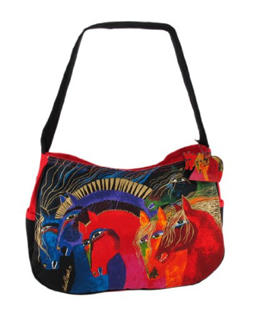 Laurel Burch Medium Hobo Zipper Top, 15-Inch by 4-1/2-Inch by 9-Inch, Wild Horses of Fire Laurel Burch Medium Hobo Zipper Top, 15-Inch by 4-1/2-Inch by 9-Inch, Wild Horses of Fire