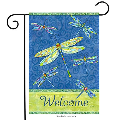 Briarwood Lane Dragonfly Flight Spring Garden Flag Welcome Dragonflies 12.5" x 18"
