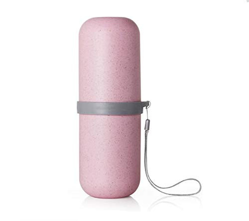 1Pcs Travel Toothbrush Cup Multifunction Wheat Stalk Wash Gargle Cup Portable Business Trips Handy Travel Toothpaste Case Holder Container Storage Box Organizer for Travel and Outdoors (Pink) 1Pcs Travel Toothbrush Cup Multifunction Wheat Stalk Wash Gargle Cup Portable Business Trips Handy Travel Toothpaste Case Holder Container Storage Box Organizer for Travel and Outdoors (Pink)