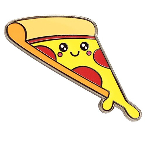 Pizza Enamel Pin by Real Sic - Cute Enamel Pin - Super Kawaii Food Lapel Pin