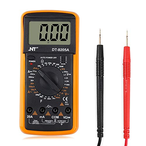 URBEST Digital Multimeter, ET380 Electronic Amp Volt Ohm Voltage Meter Multimeter with Diode and Continuity Test Tester With Backlight