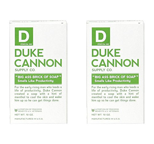 Duke Cannon Big Brick of Soap for Men - Smells Like Productivity, 10oz (Pack of 2)