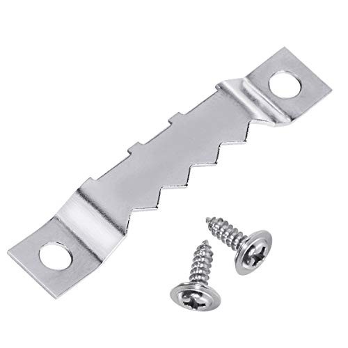 Saw Tooth Picture Hangers Hidden Picture Hangers kit Frame Hanging Hardware Two Holes with Screws Pack of 100 Pcs