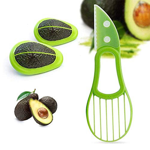 Avocado Saver And Slicer 3 In 1 / Avocado Holder/Keeper Storage Cover Silicone Food Savers/Avocado Pitter/Peeler/Cutter/Skinner And Corer Tools