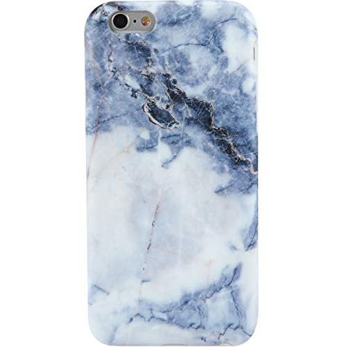 VIVIBIN iPhone 6 Case,iPhone 6s Case,Cute Blue Grey Marble Women Girls Clear Bumper Soft Silicone Rubber Matte TPU Best Protective Cover Slim Fit Phone Case iPhone 6/iPhone 6s