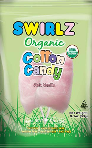 Organic Swirlz Cotton Candy, Pink Vanilla, 3.10 Ounce (Pack of 12)