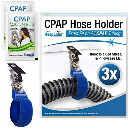 RespLabs CPAP Hose Holder, Hanger  The Original CPAP Hose Holder & Tube Clips [3 Pack]
