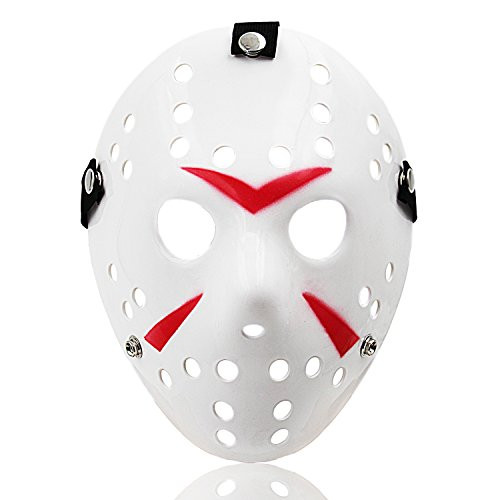 Jason Mask Halloween Cosplay Costume Horror Hockey Mask White 09W