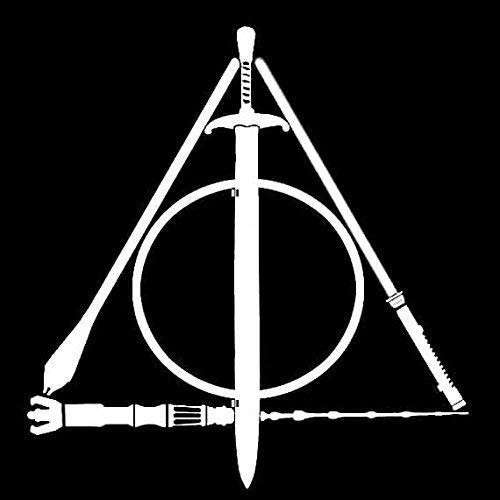 Makarios LLC Deathly Hallows Lord of The Rings Cars Trucks Vans Walls Laptop MKR| White |5.5 x 5.25|MKR992 Makarios LLC Deathly Hallows Lord of The Rings Cars Trucks Vans Walls Laptop MKR| White |5.5 x 5.25|MKR992