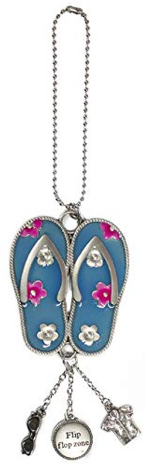 Gnz Fun in The Sun Zinc Car Charm -Flip Flop Zone