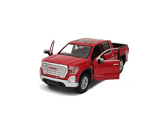 2019 GMC Sierra 1500 SLT Crew Cab Pickup Truck Red 1/24-1/27 Diecast Model Car by Motormax 79361