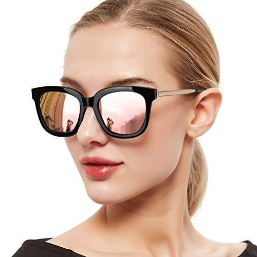 SIPHEW Oversized Mirrored Sunglasses for Women/Men, Polarized Sun Glasses with 100% UV400 Protection