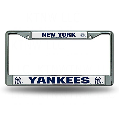 License Plate Frame Chrome - MLB Baseball - New York Yankees License Plate Frame Chrome - MLB Baseball - New York Yankees