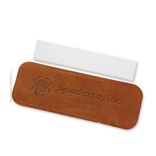 Spyderco 303F 1" by 5" Pocket Sharpening Stone with Suede Case - Fine