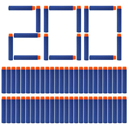 FUCAS Refill Darts Bullet for Nerf N-Strike Elite Zombie Strike Rebelle (200 Blue)