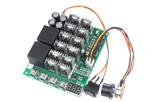 NOYITO PWM Motor Speed Controller 60A DC 10V-55V 12V 24V 36V 48V Digital Display 100A Max Brush DC Motor Controller - Third gear Forward Reverse Stop