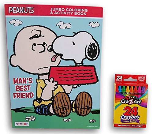 Peanuts Charlie Brown Snoopy Man's Best Friend Coloring and Activity Book with Crayons