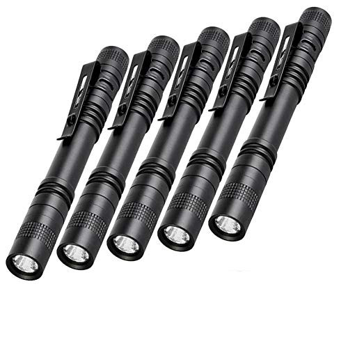 Pen Flashlight, 5PCS Pen Light with Clip Mini Medical Penlight