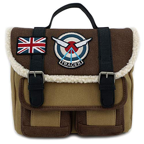 Loungefly Overwatch Tracer Distressed Faux Leather Crossbod Standard