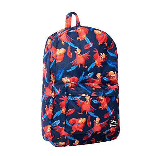 Loungefly x Disney Aladdin Iago Print Nylon Backpack (Multicolored, One Size)