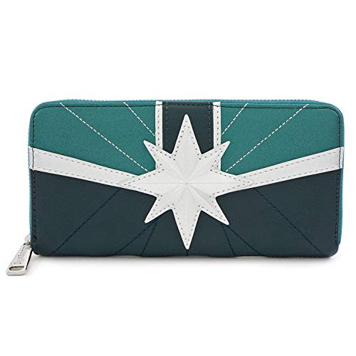 Loungefly x Captain Marvel Green Suit Zip-Around Wallet (Green, One Size) Loungefly x Captain Marvel Green Suit Zip-Around Wallet (Green, One Size)