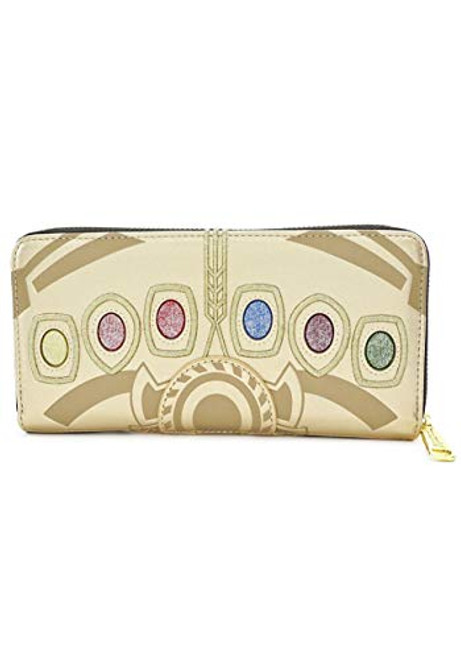 Loungefly Marvel Avengers Thanos Zip Around Wallet (One Size), Gold Loungefly Marvel Avengers Thanos Zip Around Wallet (One Size), Gold