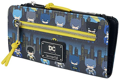Loungefly x Batman 80th Anniversary Gotham City Chibi Wallet (Multicolored, One Size)