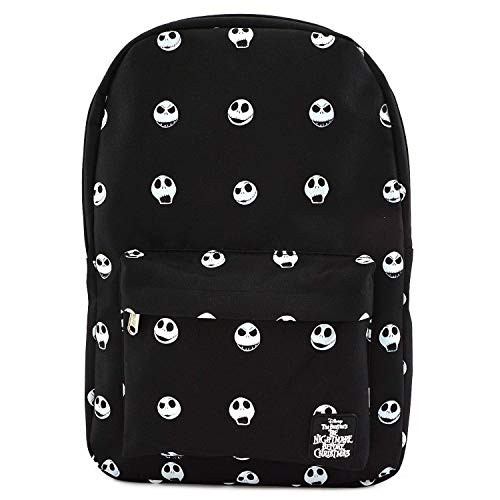 Loungefly Nightmare Before Christmas AOP Jack Head Nylon Backpack Loungefly Nightmare Before Christmas AOP Jack Head Nylon Backpack
