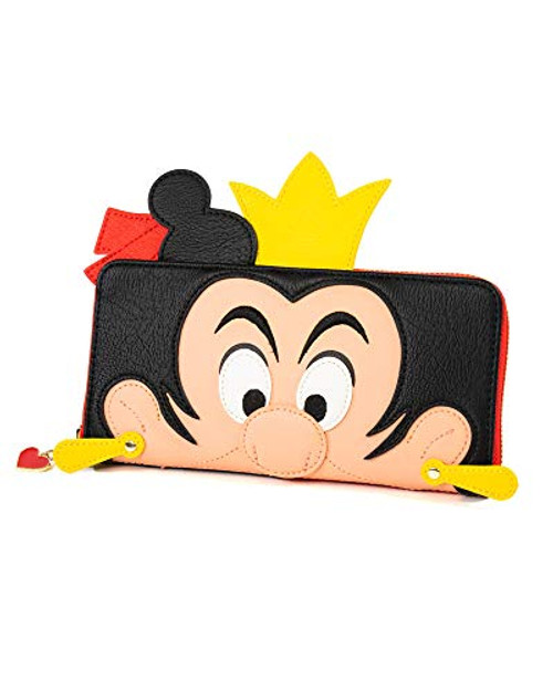 Loungefly Disney Queen of Hearts Faux Leather Zip Wallet Standard Loungefly Disney Queen of Hearts Faux Leather Zip Wallet Standard