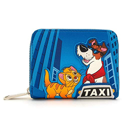 Loungefly x Disney Oliver and Company Taxi Ride Zip-Around Wallet, Blue, One Size