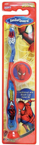 Marvel Heroes Barrel Toothbrush Suction Bottom - 3D Sticker - Cap- Colors Vary