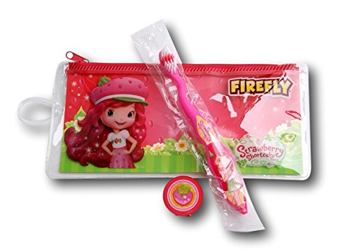 Firefly Strawberry Shortcake Toothbrush Set - Zippered Pouch, Toothbrush, and Cap