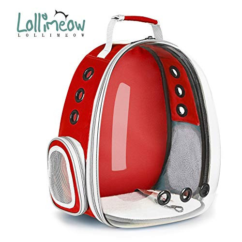 Lollimeow Pet Carrier Backpack, Waterproof Bubble Backpack Carrier, Cats and Puppies,Airline-Approved, Designed for Travel, Hiking, Walking & Outdoor Use