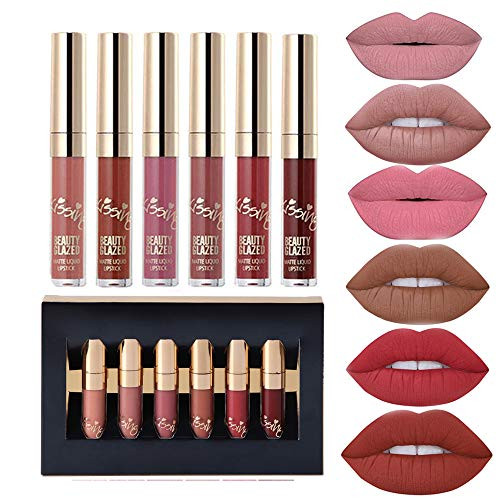 6pcs Matte Velvety Liquid Lipstick Matte Liquid Lipgloss Waterproof Lip Gloss 6pcs Matte Velvety Liquid Lipstick Matte Liquid Lipgloss Waterproof Lip Gloss